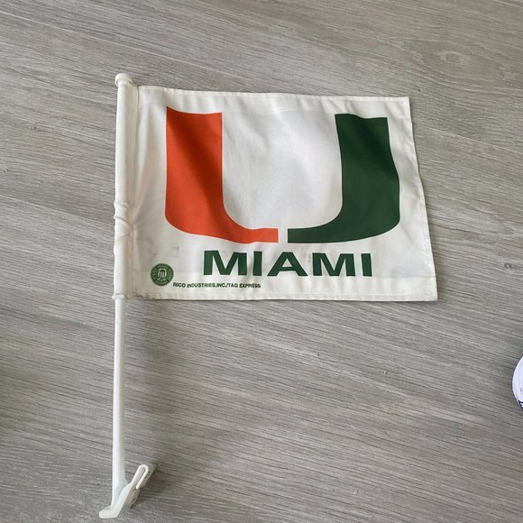 University of Miami Car Flags - Picture 1 of 3